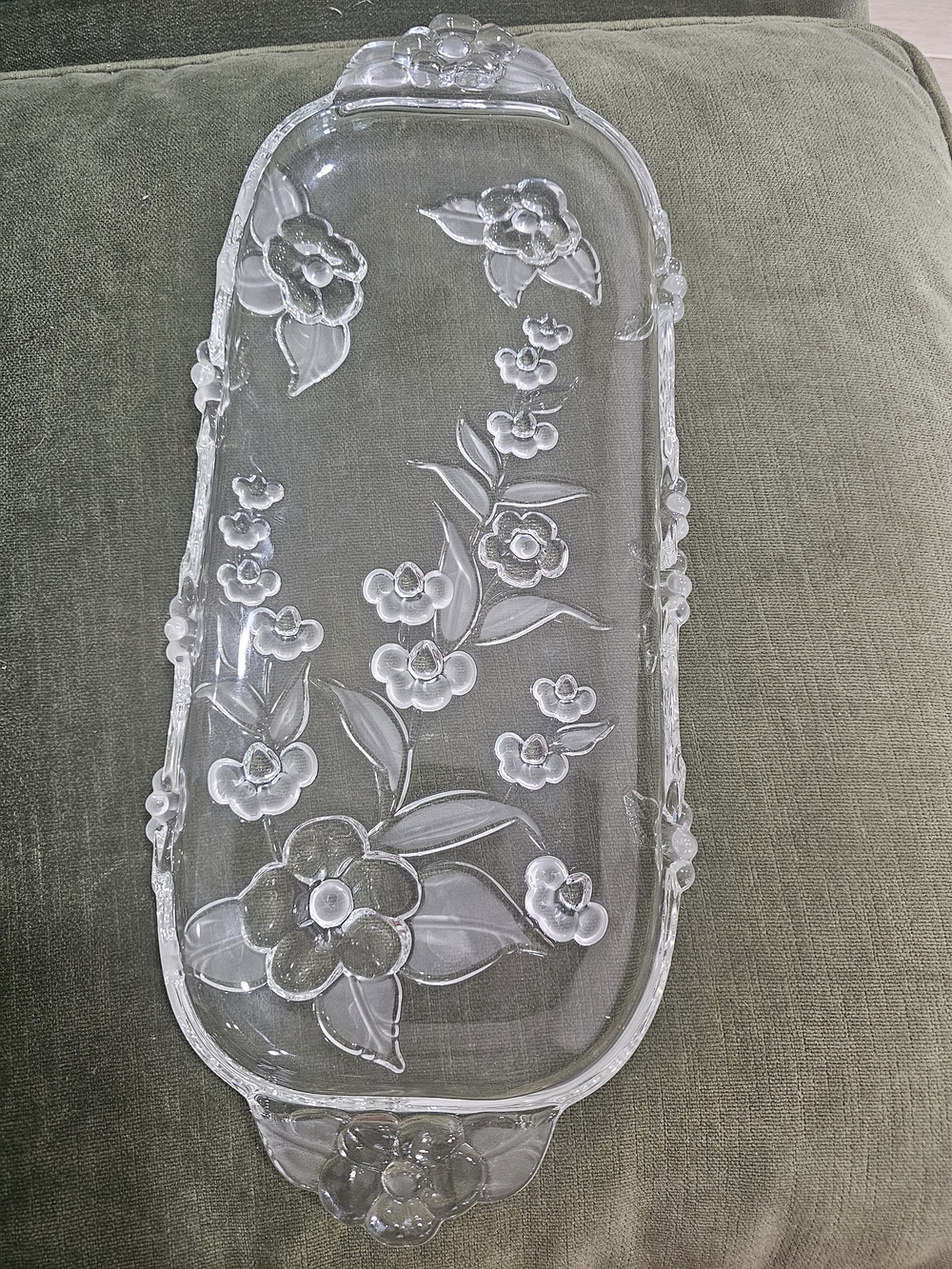 Mikasa Vintage Walther Crystal Blossom Platter